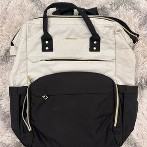 Lovevook Elegant Black and Cream Laptop Backpack